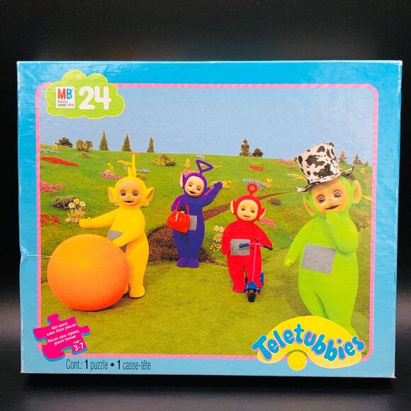 Vintage 1999 TELETUBBIES Tv Characters Jigsaw Puzzle: 24 pcs COMPLETE, Y2K Kids - Picture 1 of 14